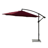 9 Ft Outdoor Offset Cantilever Patio Umbrella with Marble Base