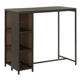 Outdoor Rattan Wicker Bar Table with High-Top Design