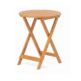 Acacia Wood Foldable Outdoor Bistro Set – 2 Chairs & Round Table