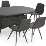 Outdoor All-Weather Resistant Rattan Wicker 7-Piece Dining Set