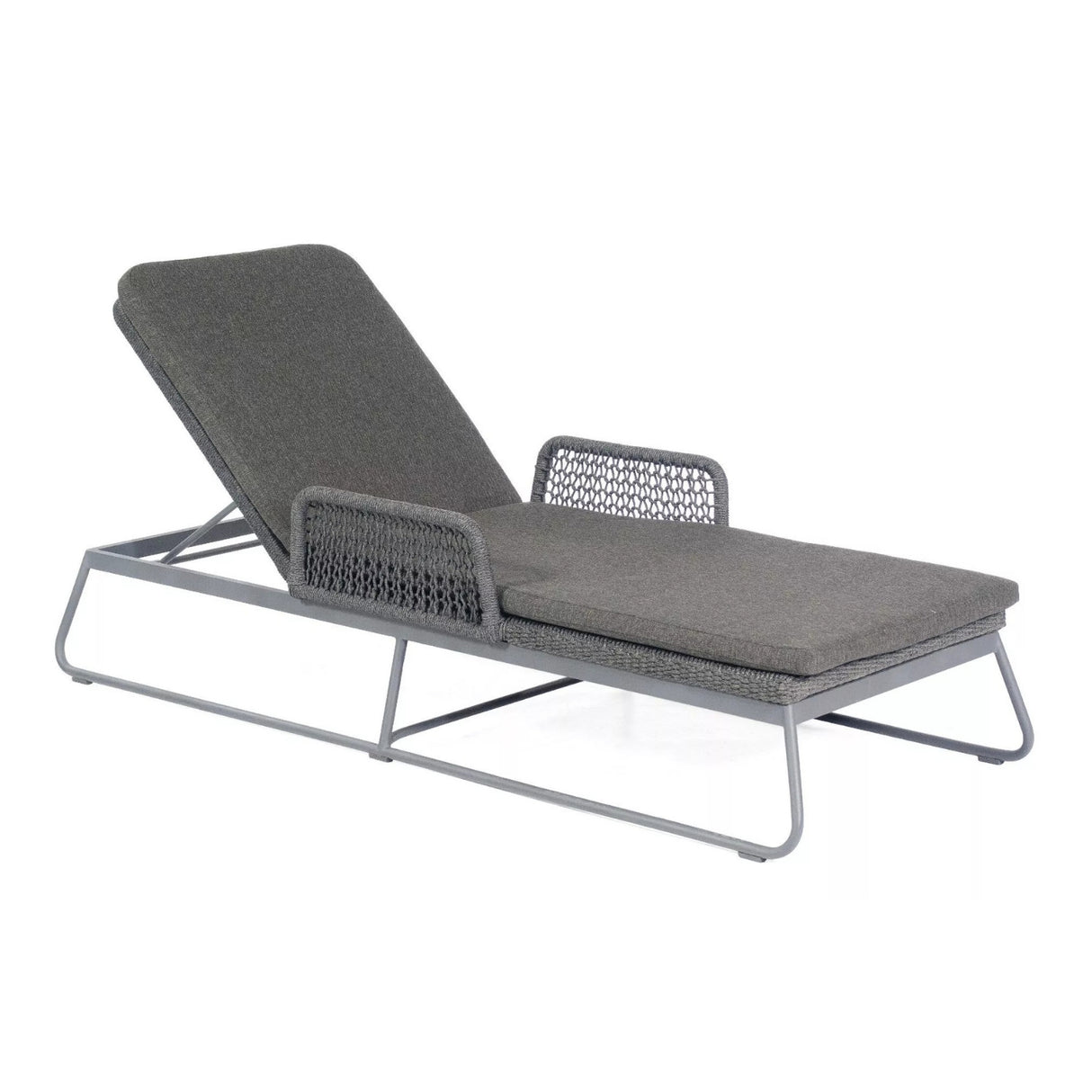 Outdoor Rope Lounge Chair With Side Table
