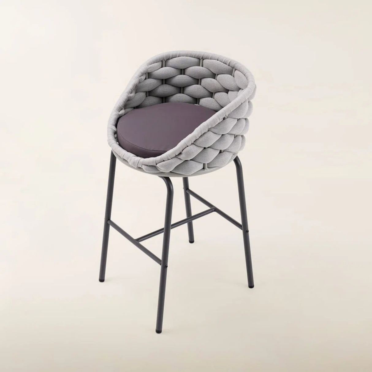 2-Piece Outdoor Rope Bar Chairs – Stylish Comfort Built to Last