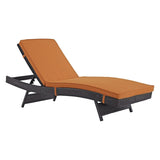 Outdoor Rattan Wicker Chaise Lounger For Poolside