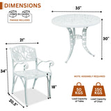 Aluminium Outdoor 5-Piece Patio Bistro Set