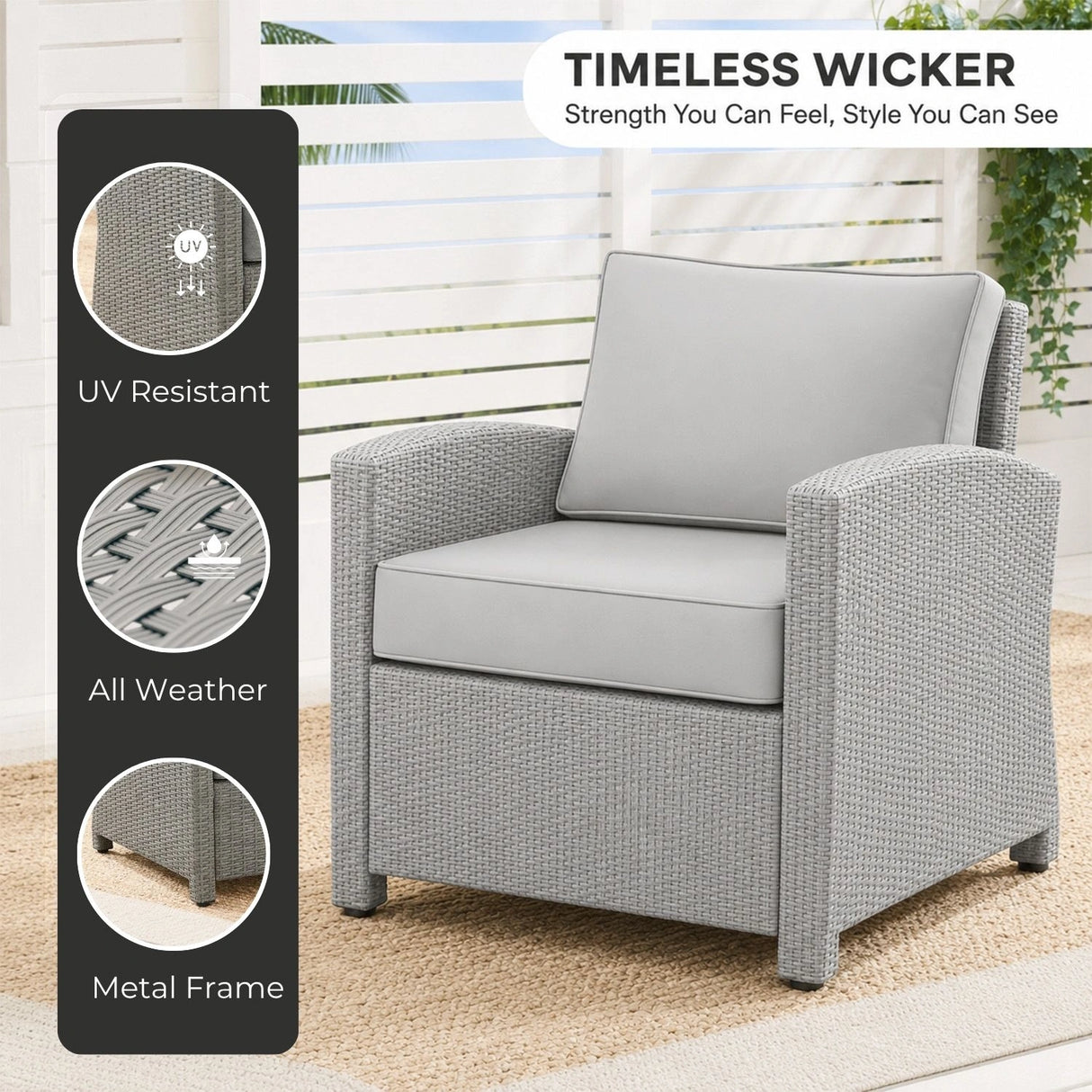 5 Pieces Patio Furniture Set