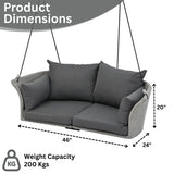 Outdoor Rattan Wicker Hanging Swing Chair with Cushion