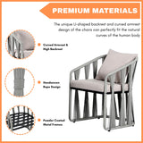 Outdoor Rope 3-Piece Patio Set