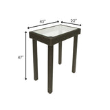 Outdoor Rattan Wicker Bar Glass Top Table