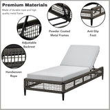 Outdoor All-Weather Rope Lounger with Cushions