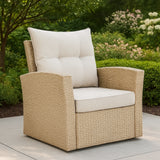 Outdoor All-Weather Wicker Single Seater Sofa