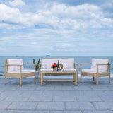 4 Pieces Patio Furniture Set, Outdoor Sectional Sofa