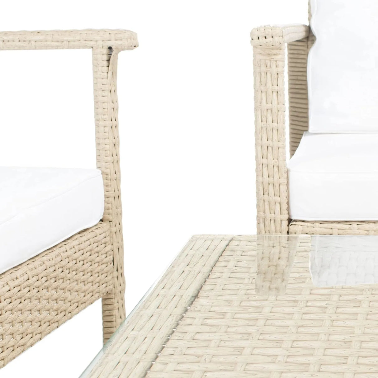4 Pieces Patio Furniture Set, Outdoor Sectional Sofa
