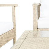 4 Pieces Patio Furniture Set, Outdoor Sectional Sofa