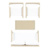 4 Pieces Patio Furniture Set, Outdoor Sectional Sofa