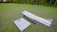 10ft Side Pole Square Shape Outdoor Umbrella With Marble Base (White)