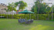 10ft Side Pole Square Shape Outdoor Umbrella With Marble Base (Green)
