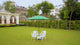 Outdoor Wicker 5-Piece Patio Set with Outdoor Umbrella