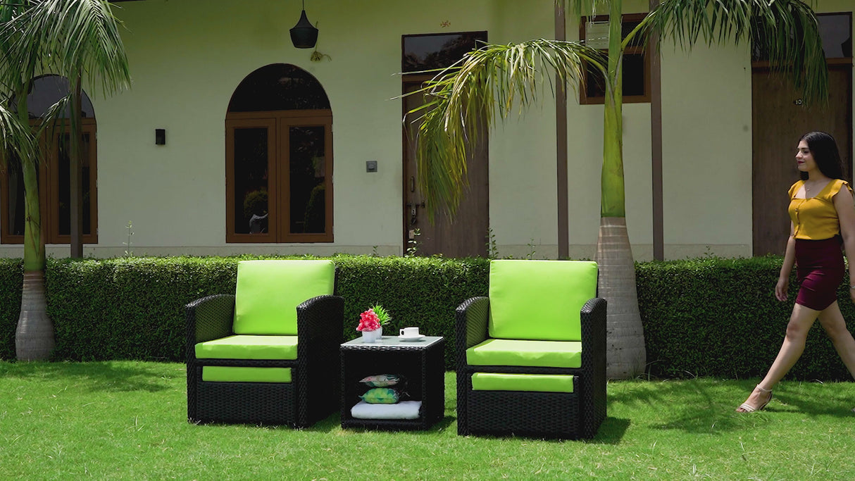 Outdoor 5 Piece Patio Wicker All Weather Sectional Furniture Set