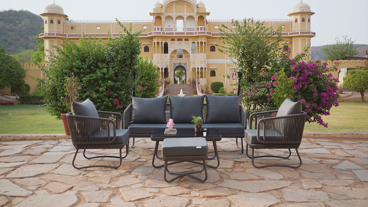 Outdoor Rope 6-Seater Sofa Set