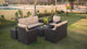 Outdoor 7-Seater Wicker Sectional Sofa Set
