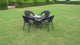 Outdoor Wicker 5-Piece Patio Set with Outdoor Umbrella