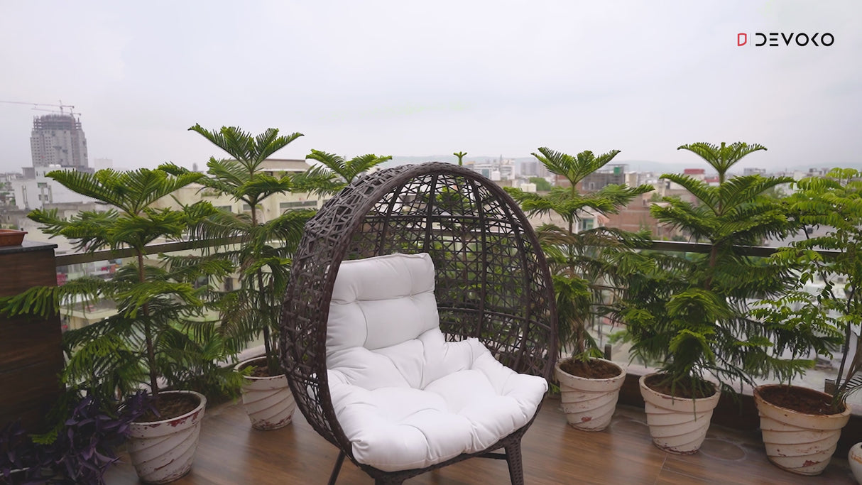 Outdoor All-Weather Wicker Egg Chair