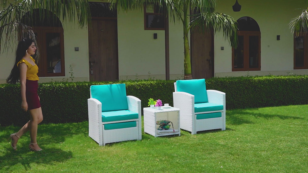 Outdoor 5 Piece Patio Wicker All Weather Sectional Furniture Set
