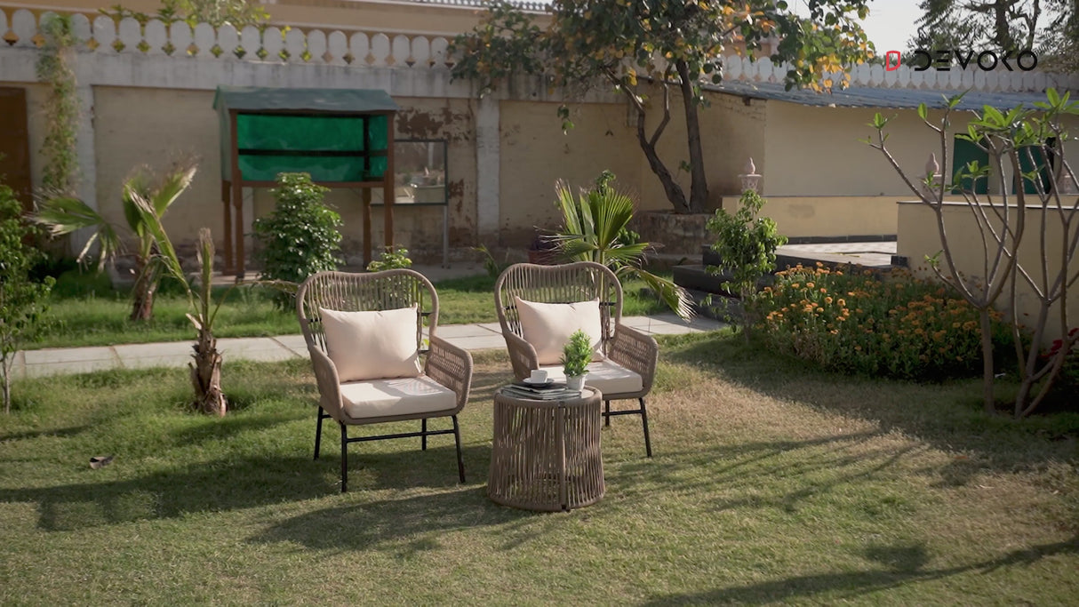 Outdoor Patio Garden 3 Piece All Weather Resistant Furniture Set