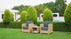 Outdoor 5 Piece Patio Wicker All Weather Sectional Furniture Set