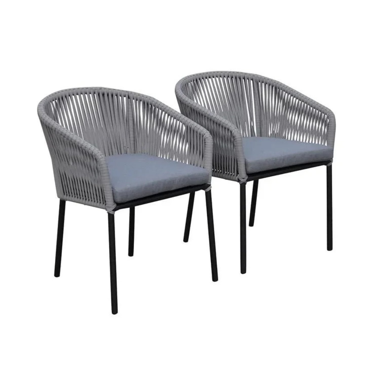 Devoko 2-Piece Grey Patio Furniture Set