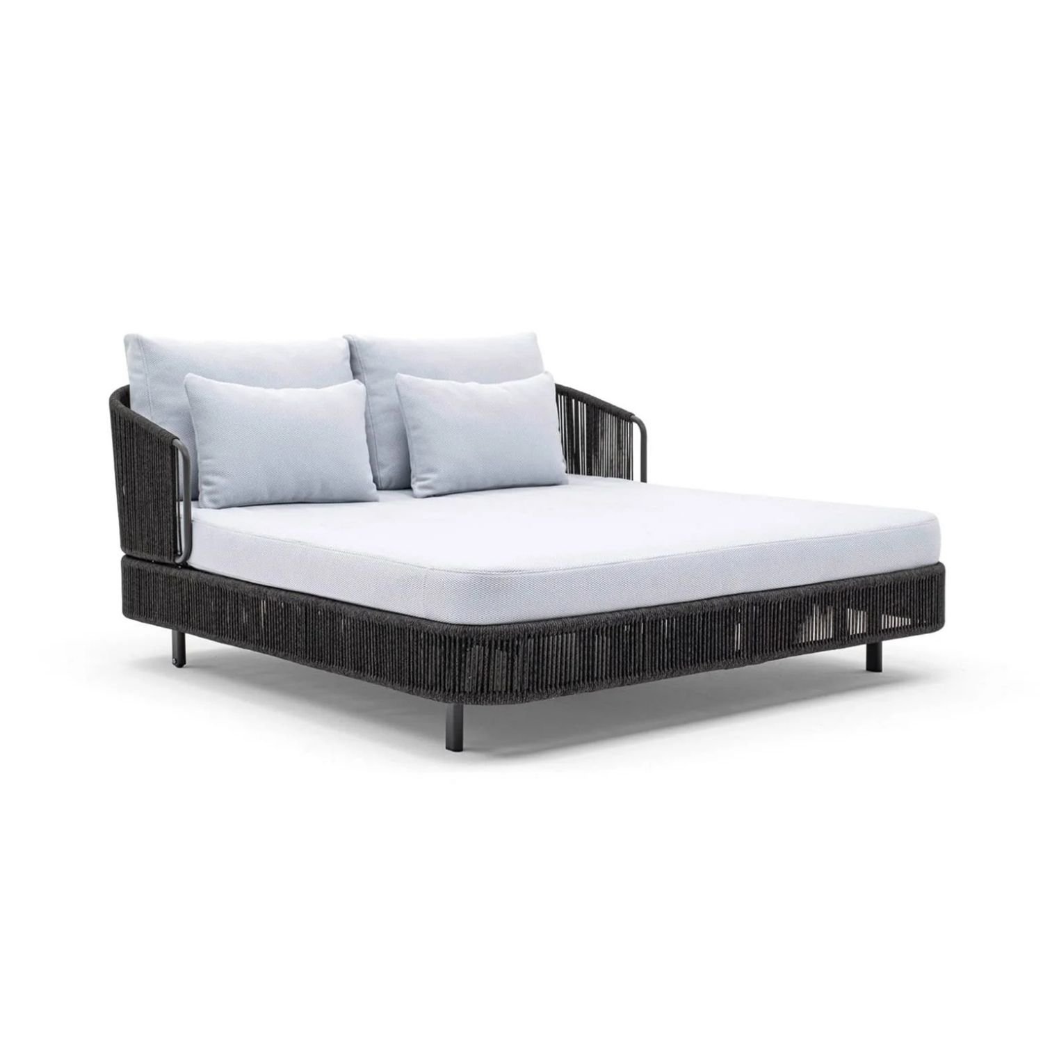 DEVOKO Patio Rope Daybed Sectional Set (Grey/white)