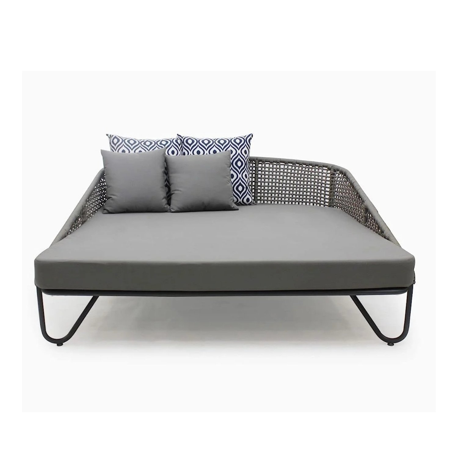 DEVOKO Outdoor Rope Daybed Set (Grey)