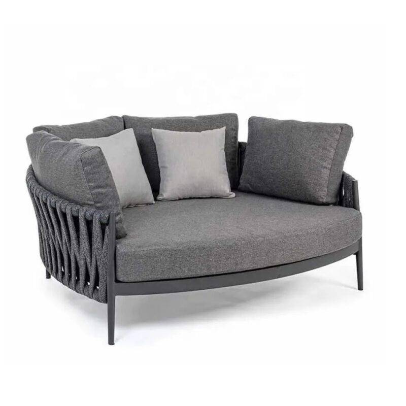 Outdoor Grey Rope Daybed Set