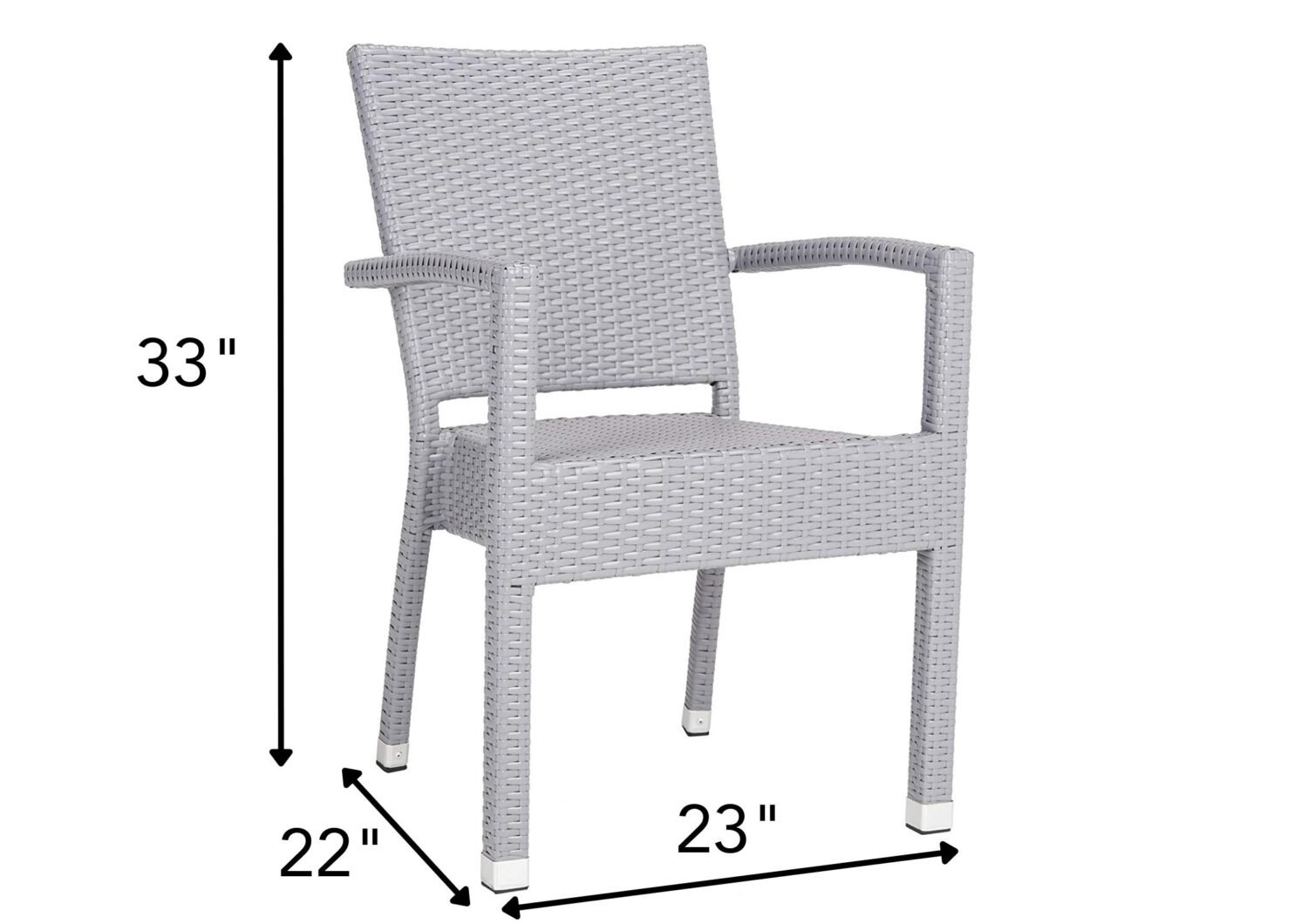 Grey Rattan Patio Furniture Set (2 pieces) - Image 2