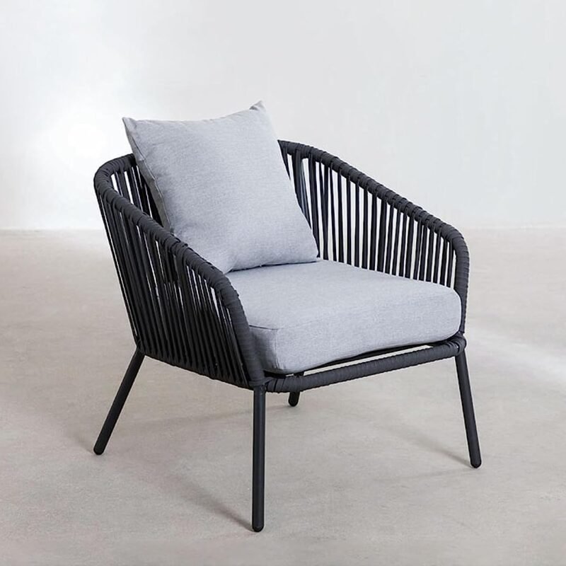 4 Piece Patio Sofa Set (Grey) - Image 2