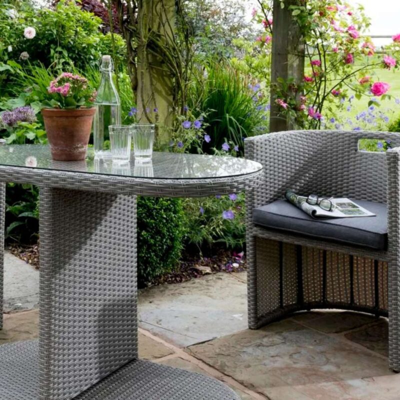 DEVOKO 3 Piece patio Furniture Set For Outdoor (Grey) - Image 4