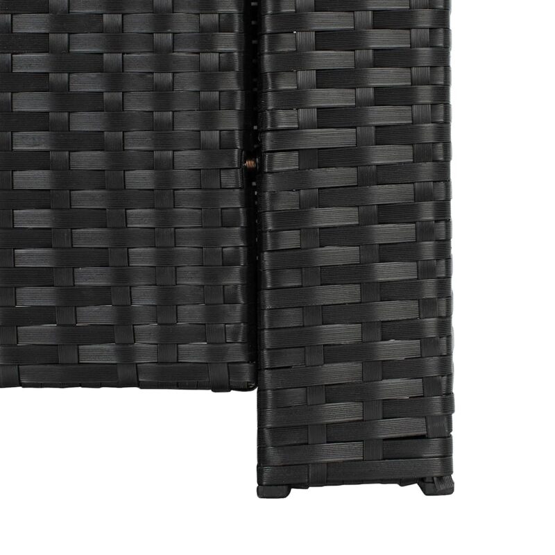 5-Piece Wicker Patio Conversation Set (Black/White) - Image 3