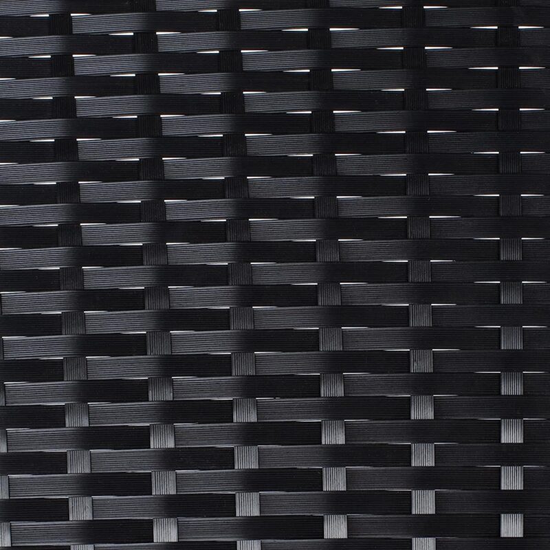 Wicker Lounge Chair (Black/White) - Image 4