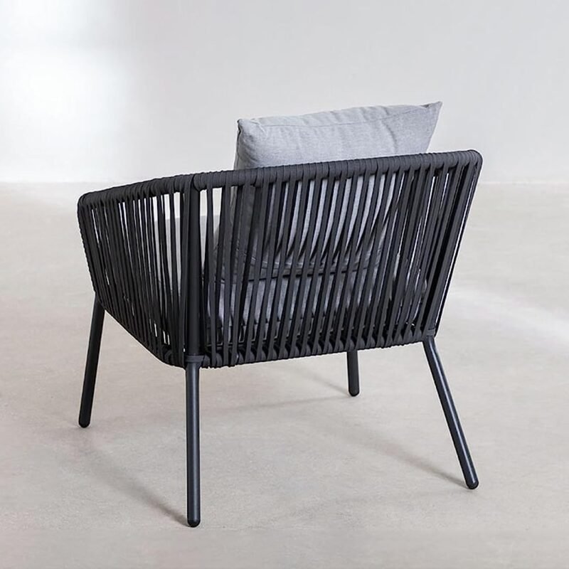 4 Piece Patio Sofa Set (Grey) - Image 6