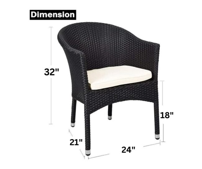 Outdoor Dining Wicker Furniture Chair - Image 2