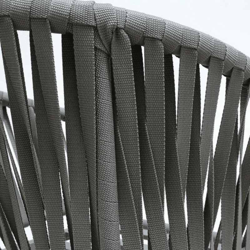 DEVOKO 5 Piece Patio Rope Bar Furniture Set For Outdoor Indoor (Grey) - Image 3