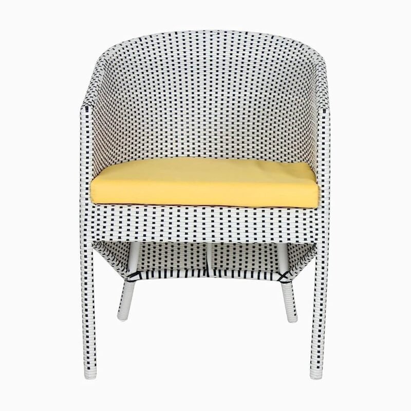 3-Piece Patio Bistro Set (White and Yellow) - Image 3