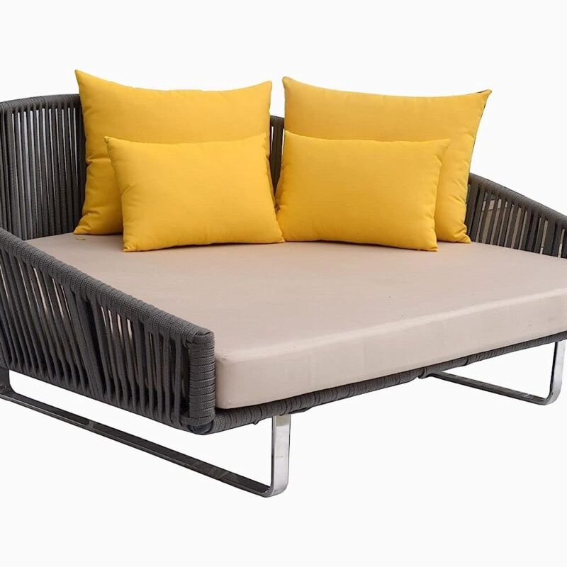Outdoor Daybed (Grey and Cream) - Image 4