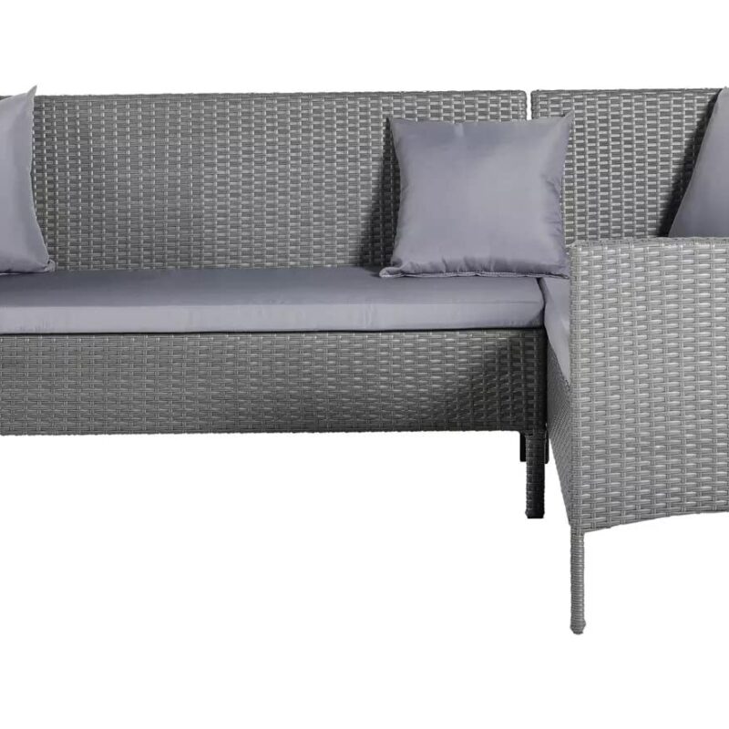 DEVOKO 6Pc L-Shape Patio Set (Grey) - Image 4