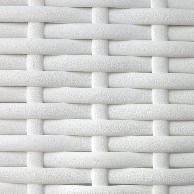 DEVOKO Patio Wicker Bistro Set 3-Piece (White/Cream) - Image 6