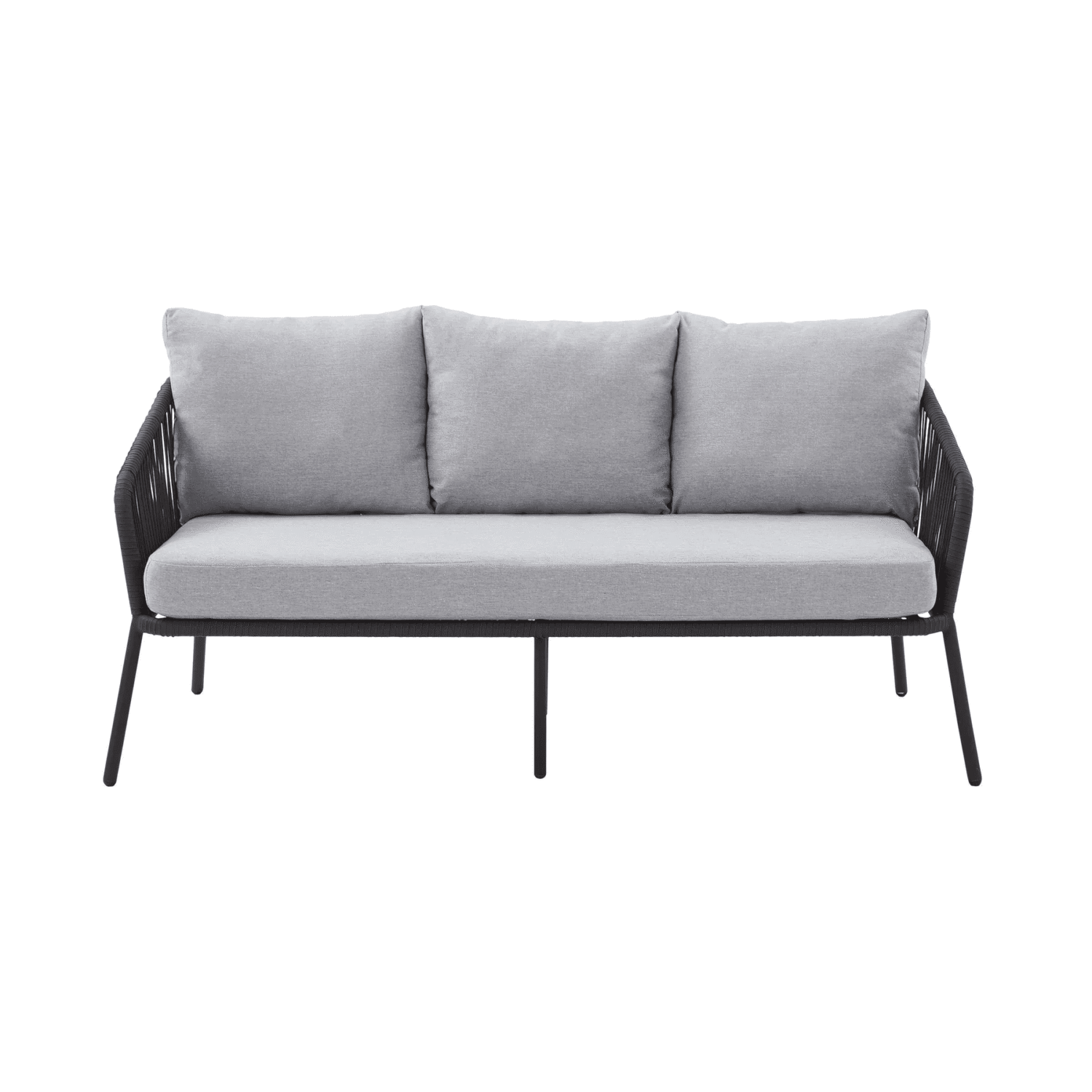DEVOKO Outdoor Patio Sofa Set (Grey & Light Grey) - Image 3