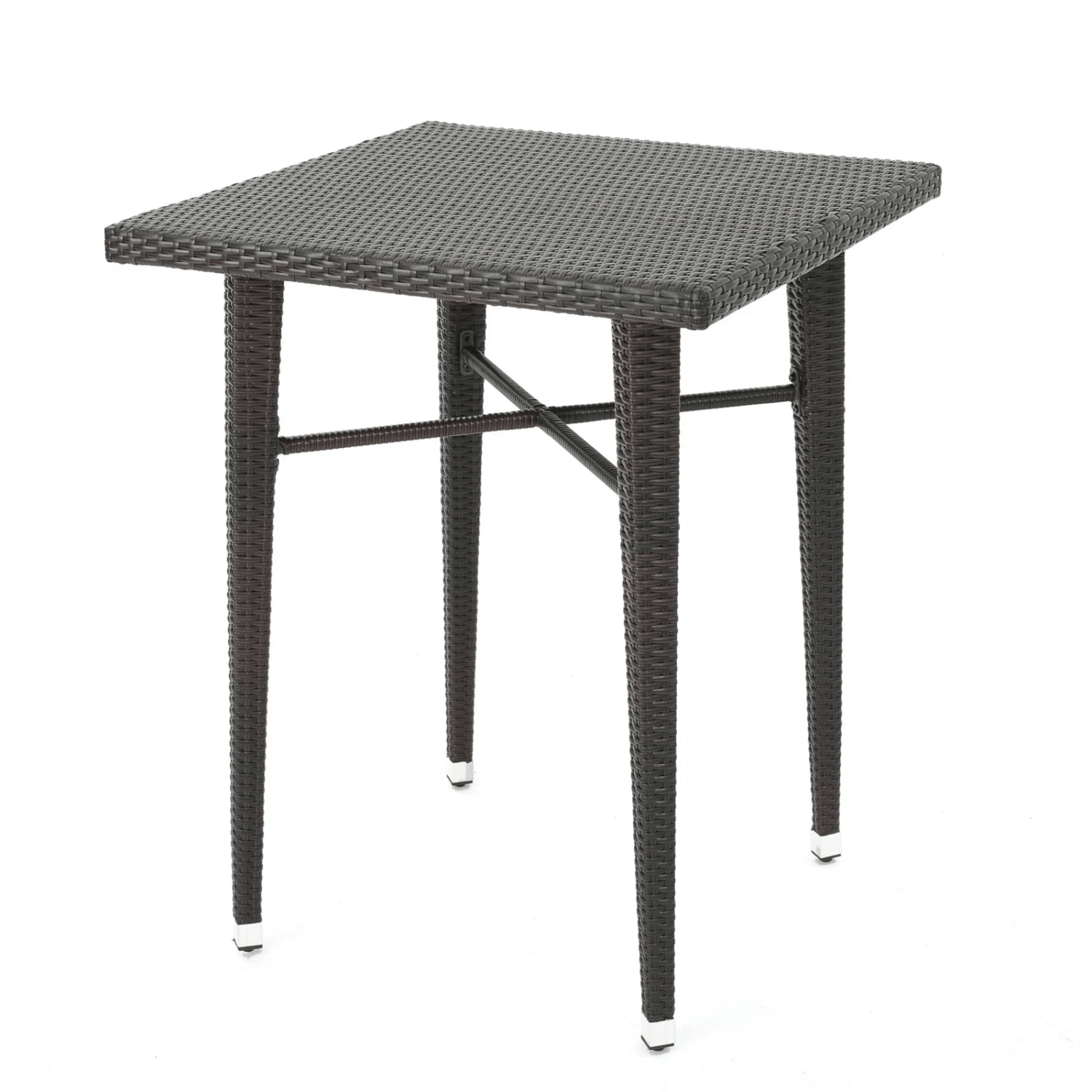 DEVOKO 5-Piece Rattan Wicker Patio Bar Set(Dark Brown) - Image 4