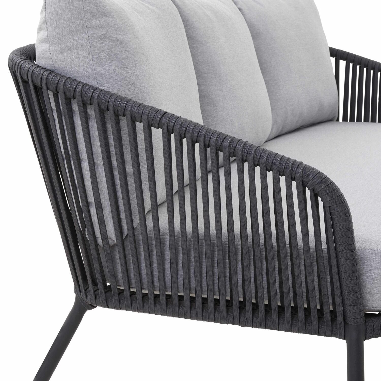 DEVOKO Outdoor Patio Sofa Set (Grey & Light Grey) - Image 5