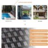 Outdoor 8 Seater Black Rattan Sectional Sofa Set with Red Cushions - Image 5