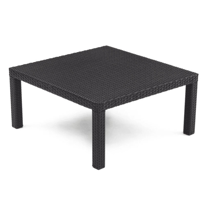 Outdoor Wicker 9 Seater Sectional Sofa Set with Side and Center Table (Dark Brown & Navy Blue) - Image 4
